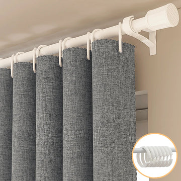 Qfdian Linen shade curtains, 99.9% shading rate, four seasons of household/commercial curtains